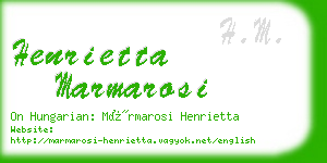 henrietta marmarosi business card